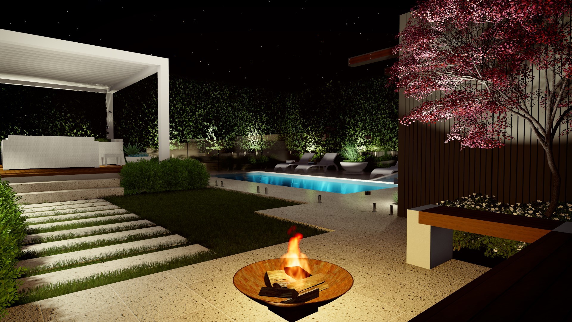 outdoor lighting in any garden design is essential.